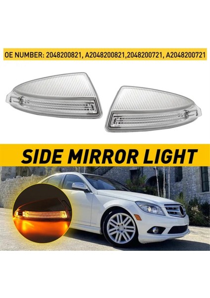 1pair Yan Kapı LED Işık Lambaları Kapı Kanadı Ayna Dönüş Sinyali Lambası Mercedes-Benz W204 W164 ml Sınıf ML300 (Yurt Dışından)