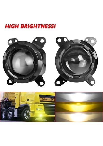 3 Inç LED Deniz Feneri Projektör Daf Kamyonu Için Bifokal Lens Hıd Bı-Xenon Yüksek+Parlak Lens Kamyon Sis Lambası Için Düşük Işın (Yurt Dışından) fiyatları