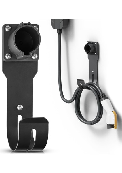 Ev Şarj Cihazı Tutucu J1772 Nozul Dock ve J-Hook Kombinasyon Duvar Montajı, Ev Şarj Corger Duvar Kanca Kablo Tutucu (Yurt Dışından) fiyatları