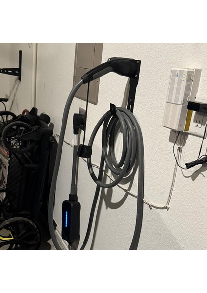 Ev Şarj Cihazı Tutucu J1772 Nozul Dock ve J-Hook Kombinasyon Duvar Montajı, Ev Şarj Corger Duvar Kanca Kablo Tutucu (Yurt Dışından) modelleri