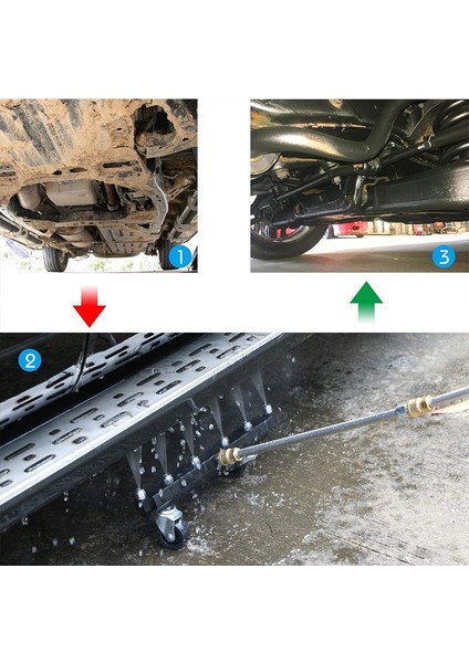Yüksek Basınçlı Yıkayıcı Alt Takımı Temizleyici, 6 Nozul Bahçe Temizleme Makinesi 4000 Psi Su Süpürge Temizleme Aracı Kiti (Yurt Dışından) indirimleri