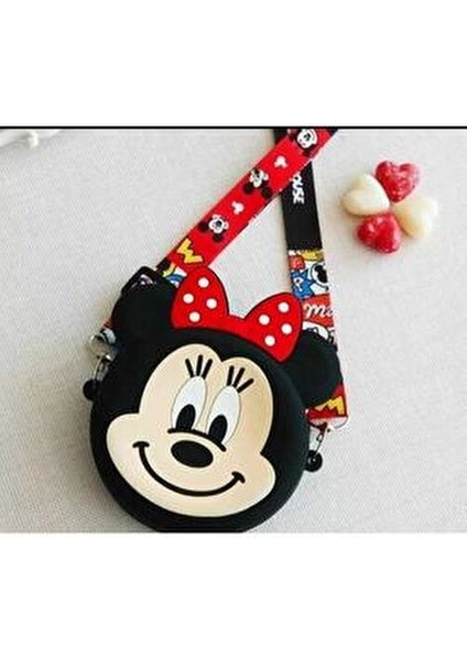Minnie Mouse Silikon Çanta Kız Çocuklar İçin Eğlenceli Tasarım ve Kullanım Kolaylığı