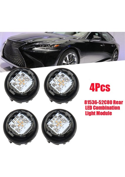 4pcs Araba LED Arka Lamba Ampul Kombinasyonu Işık Modülü 81536-52C80 Toyota C-Hr Camry Lexus LS500 LS500H 81536-60C30 (Yurt Dışından) indirimleri