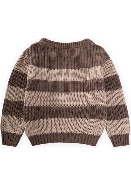 Selanik Çizgili Triko Kazak 2-8 Yaş Vizon fırsatları