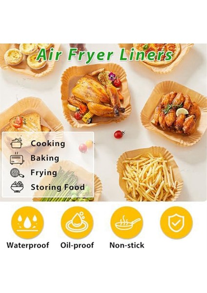 Hava Fritöz Pişirme Kağıdı 20 Cm, 50 Adet Hava Fritöz Pişirme Kağıdı Su Geçirmez ve Yağ Kanıtı Beyaz (Yurt Dışından) modelleri