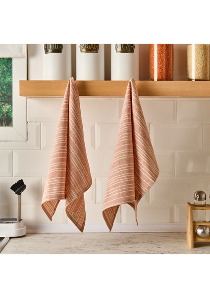 Myhome Lulea 2'li Kurulama Bezi - Bej - 40X60 cm