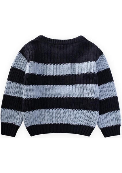 Selanik Çizgili Triko Kazak 2-8 Yaş Lacivert fiyatları