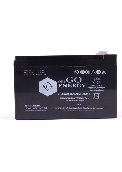 12V 9AH Jel Akü OR2GO