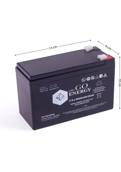 12V 9AH Jel Akü OR2GO modelleri