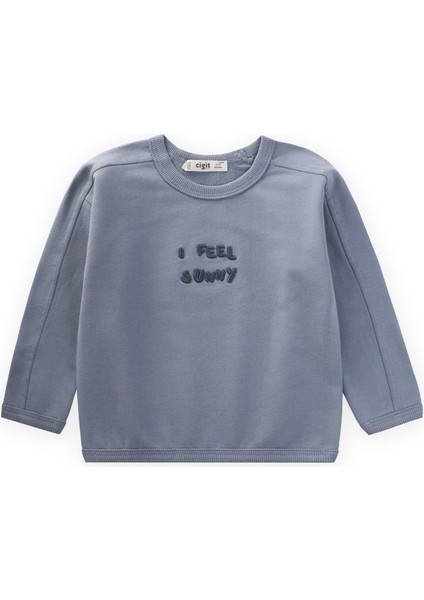 Nakışlı Sweatshırt 1-7 Yaş Mint Yeşil fiyatları