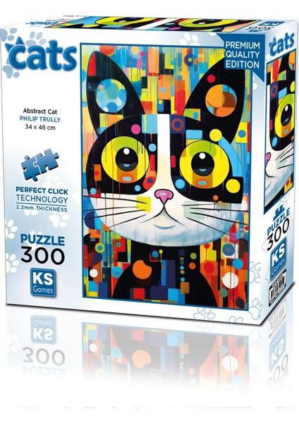 Abstract Cat 300 Parça Puzzle