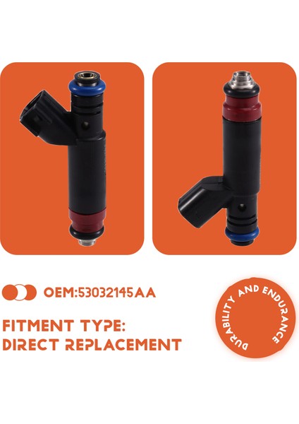 53032145AA Dodge Ram Için Araç Yakıt Enjektörleri 1500 2002-2003 4.7l V8 Dakota Yakıt Enjeksiyon Meme Otomatik Aksesuarlar (Yurt Dışından) indirimleri