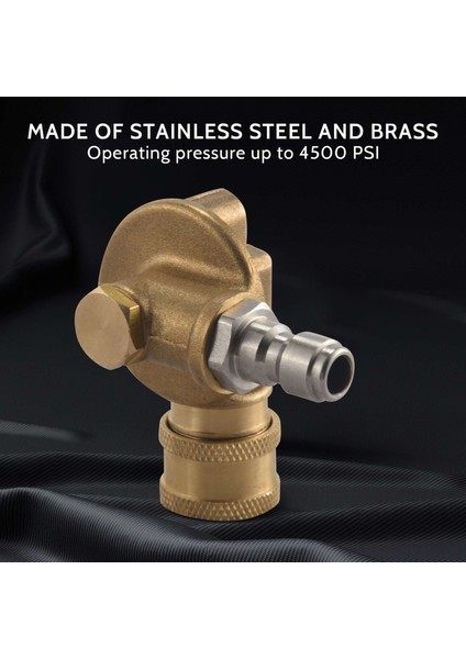 Basınçlı Çamaşır Makinesi Için Pivot Kuplör, Oluk Temizleme Için Oluk Temizleyici Bağlantı, 240 Derece, 4500 Psi, 1/4 Inç Hızlı Bağlantı 7 Farklı Temizlik Açısı (Yurt Dışından) fırsatları