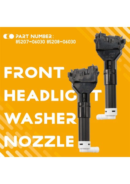 Araba Ön Far Yıkayıcı Nozul Far Temizleme Su Püskürtücü 85207-06030 85208-06030 Toyota Camry 2009-2011 (Yurt Dışından) fırsatları