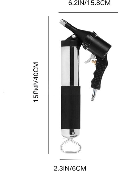 6000 Psı Yağ Gres Ağır Hizmet Kılavuzu 400CC Kapasite Hortum Nozul ile Arabalar Suv Kamyon Ekskavator (Yurt Dışından) modelleri