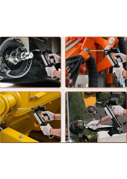 6000 Psı Yağ Gres Ağır Hizmet Kılavuzu 400CC Kapasite Hortum Nozul ile Arabalar Suv Kamyon Ekskavator (Yurt Dışından) fırsatları