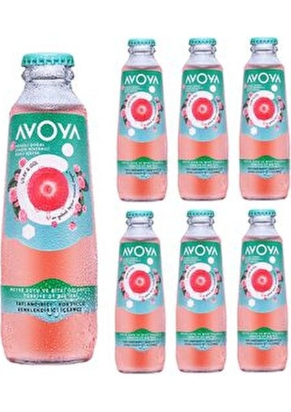 Çilek ve Gül Aromalı Maden Suyu 6'lı Paket 200 ml Doğal ve Ferahlatıcı İçecek fiyatları