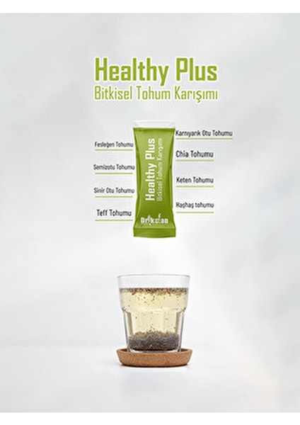 Healthy Plus Bitkisel Sağlık Çayı 18x10 gr Fesleğen ve Chia Tohumlarıyla Zenginleştirilmiş indirimleri