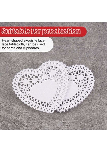 100X 4 Inç Beyaz Aşk Kalp Kağıdı Dantel Doilies Için Karton Yapım Scrapbooking (Yurt Dışından) fırsatları