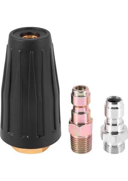 Basınçlı Yıkayıcı Dönen Sprey Turbo Nozul Sıcak ve Soğuk Su Için Evrensel 3.000 Psı, 3.0 Çöp, 1/4 Inç Hızlı Bağlantı Fişi ile 3.0 Gpm (Siyah Turbo Sprey Nozul) (Yurt Dışından)