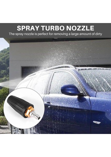 Basınçlı Yıkayıcı Dönen Sprey Turbo Nozul Sıcak ve Soğuk Su Için Evrensel 3.000 Psı, 3.0 Çöp, 1/4 Inç Hızlı Bağlantı Fişi ile 3.0 Gpm (Siyah Turbo Sprey Nozul) (Yurt Dışından) fiyatları