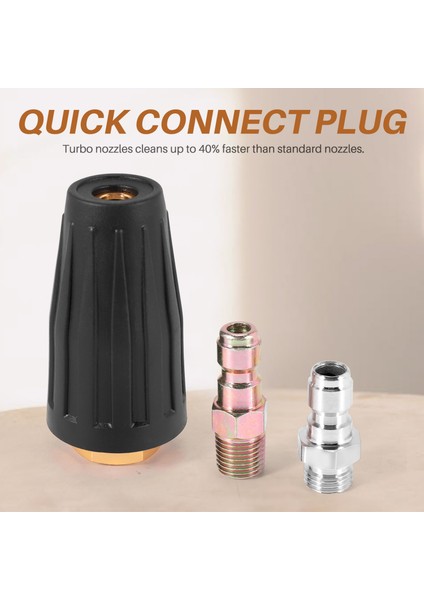 Basınçlı Yıkayıcı Dönen Sprey Turbo Nozul Sıcak ve Soğuk Su Için Evrensel 3.000 Psı, 3.0 Çöp, 1/4 Inç Hızlı Bağlantı Fişi ile 3.0 Gpm (Siyah Turbo Sprey Nozul) (Yurt Dışından) indirimleri