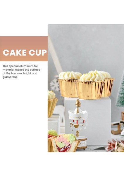 50PCS Alüminyum Folyo Kek Bardakları Tek Kullanımlık Çörek Astarları Pişirme Fincanları Alüminyum Cupcake Ucu Tava Ramekin Tutucuları Küçük Puding Fincanları (Yurt Dışından) fiyatları