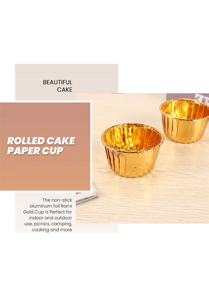 50PCS Alüminyum Folyo Kek Bardakları Tek Kullanımlık Çörek Astarları Pişirme Fincanları Alüminyum Cupcake Ucu Tava Ramekin Tutucuları Küçük Puding Fincanları (Yurt Dışından) fırsatları