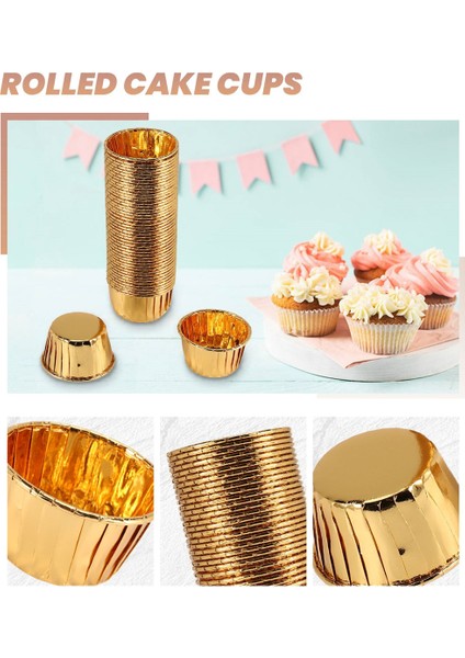50PCS Alüminyum Folyo Kek Bardakları Tek Kullanımlık Çörek Astarları Pişirme Fincanları Alüminyum Cupcake Ucu Tava Ramekin Tutucuları Küçük Puding Fincanları (Yurt Dışından) indirimleri