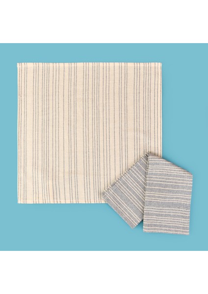 Myhome Lulea 2'li Kurulama Bezi - Ekru / Mavi - 45X45 cm fiyatları