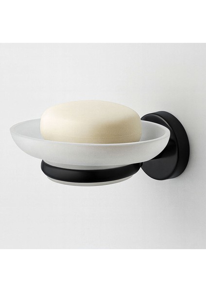 Siyah Metal Duvar Tipi Sabunluk Banyo Tuvalet Mutfak Için Modern ve Dayanıklı Duvara Monte Sabunluk indirimleri