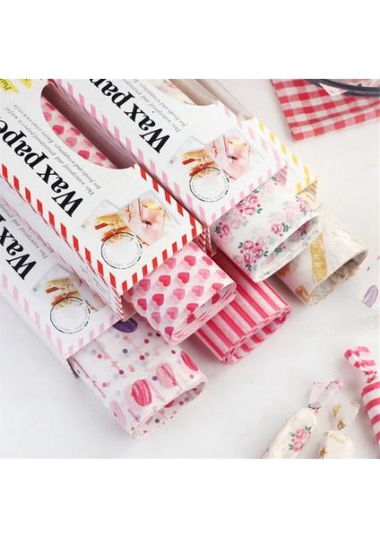 50PCS Ekmek Gıda Ambalaj Ambalajlar Için Tek Kullanımlık Yağ Geçirmez Balmumu Kağıdı Burger Pişirme Balmumu Pedi Kağıdı, C (Yurt Dışından) fırsatları