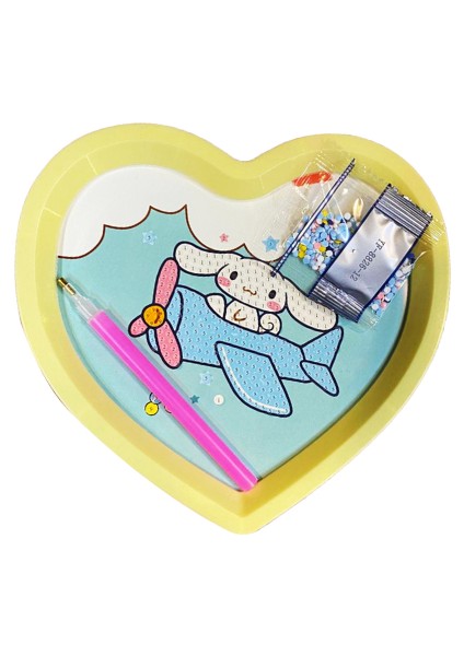 Kuromi, My Melody Kalpli Özel Tasarım Elmas Mozaik Boyama Seti Renkli Kendin Yap Sarı