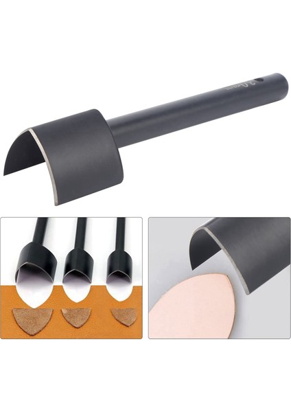 V Şeklin Kesici Yumruk Deri Zanaat Aletleri Kayış Kayışı Cüzdan Çantası Için Yarım Yuvarlak Kesici Yumruk (30MM) (Yurt Dışından) fırsatları