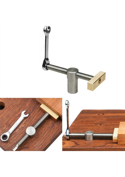 Ahşap Masaüstü Vise Tenon Head Pirinç Pirinç Masaüstü Cırcır Kilitli Paslanmaz Çelik Masaüstü Fikstür 20MM Tablo Kartı (Yurt Dışından) fiyatları