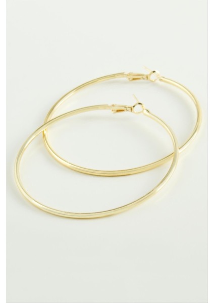 Wizard Boru Halka Küpe 5 Cm-Sarı