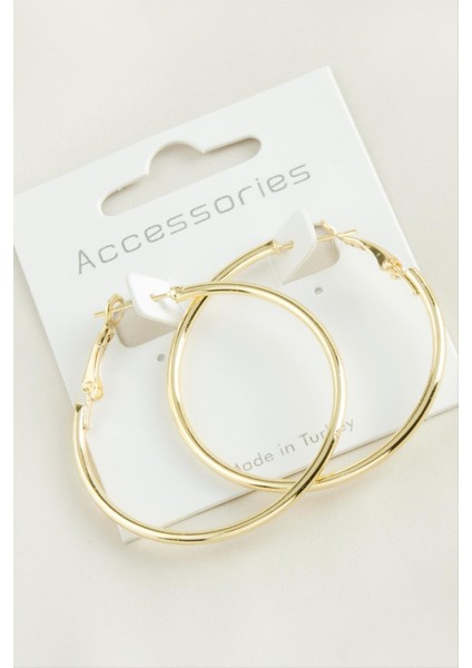 Wizard Boru Halka Küpe 4 Cm-Sarı