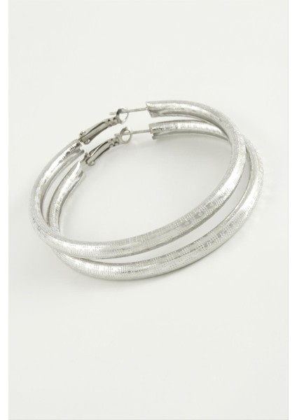 Wizard Noktalı Boru Halka Küpe 5,5 Cm-Gümüş Rengi fiyatları