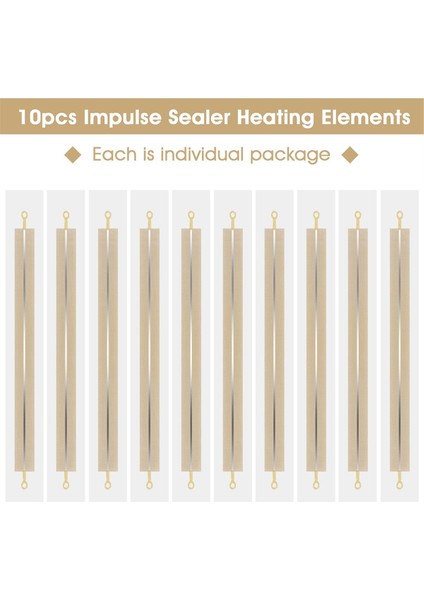 10 Adet Darbeli Sızdırmazlık Makinesi Yedek Parçaları 12 Inç Isı Sızdırmazlık Şeritleri Yedek Elemanları Kavrama Darbeli Sızdırmazlık Makinesi Isıtma Elemanı (Yurt Dışından) fırsatları