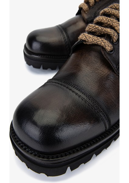 Erkek Hakiki Deri Kahverengi Casual Ayakkabı 1158 529 Erk Ayk SK25-26 T.moro modelleri