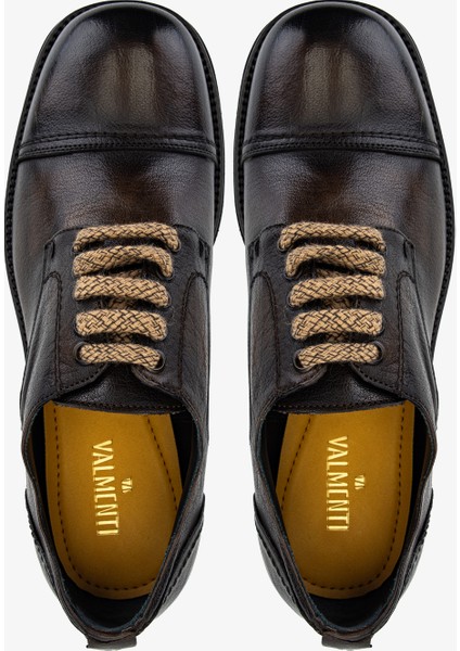 Erkek Hakiki Deri Kahverengi Casual Ayakkabı 1158 529 Erk Ayk SK25-26 T.moro indirimleri