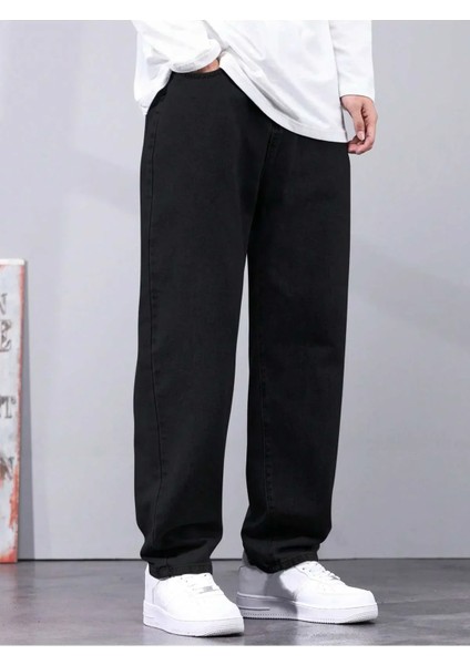 Erkek Baggy Fit Asit Yıkama Jean Kot Pantolon modelleri
