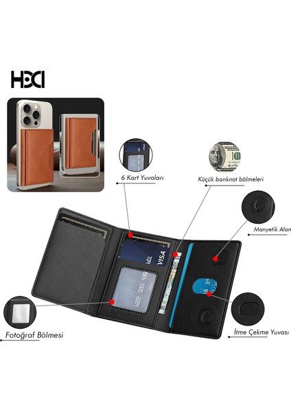 HS-013 Stant Özellikli Magsafe Kartlık - Çöl Titanyum fırsatları