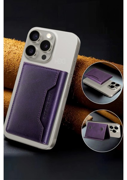 HS-013 Stant Özellikli Magsafe Kartlık - Çöl Titanyum indirimleri