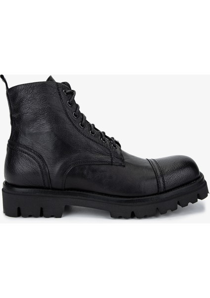 Erkek Hakiki Deri Siyah Casual Bot 1158 569 Erk Bot SK25-26 Nero