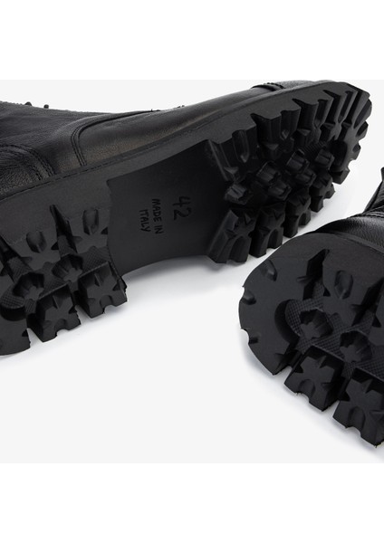 Erkek Hakiki Deri Siyah Casual Bot 1158 569 Erk Bot SK25-26 Nero indirimleri