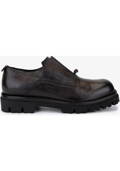Erkek Hakiki Deri Kahverengi Casual Ayakkabı 1158 559 Erk Ayk SK25-26 T.moro