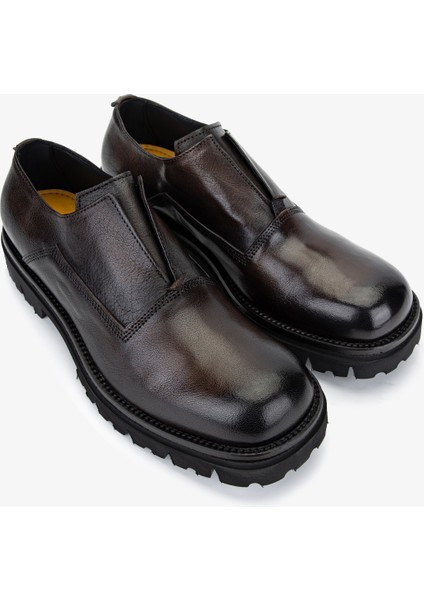 Erkek Hakiki Deri Kahverengi Casual Ayakkabı 1158 559 Erk Ayk SK25-26 T.moro fiyatları