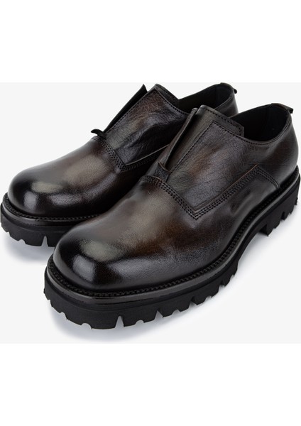 Erkek Hakiki Deri Kahverengi Casual Ayakkabı 1158 559 Erk Ayk SK25-26 T.moro fırsatları