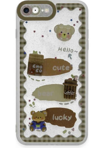 iPhone 7 Kılıf Sweet Desenli Silikon Kapak - Şeffaf